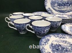 33 Pcs Johnson Brothers Coaching Scenes Ironstone Dinnerware Made in England