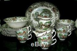 35 Piece Lot Johnson Bros Brothers Ironstone Mill Stream China Made In England
