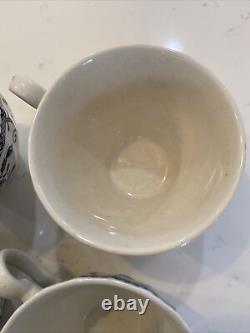 36 Piece Johnson Bros Indies Blue England Ironstone Tea Cup Creamer Sugar Bowl