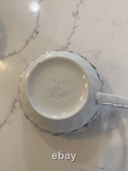 36 Piece Johnson Bros Indies Blue England Ironstone Tea Cup Creamer Sugar Bowl