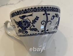 36 Piece Johnson Bros Indies Blue England Ironstone Tea Cup Creamer Sugar Bowl