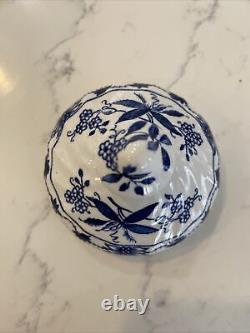 36 Piece Johnson Bros Indies Blue England Ironstone Tea Cup Creamer Sugar Bowl