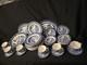 37 Piece Johnson Bros Blue Willow Svc For 6 Plus Hostess Pieces
