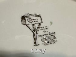 3 Different Oval Platters The Friendly Village Johnson Brothers Covered Bridge