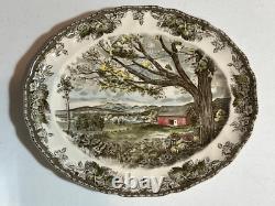 3 Different Oval Platters The Friendly Village Johnson Brothers Covered Bridge