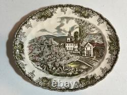 3 Different Oval Platters The Friendly Village Johnson Brothers Covered Bridge