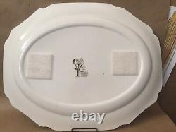 3pc Vtg Johnson Brothers The Friendly Village XL Soup Tureen Lid & Lg Tray