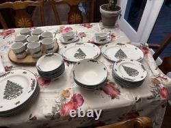 42 Piece Victorian Christmas by Johnson Bros. Dish & Cup Set