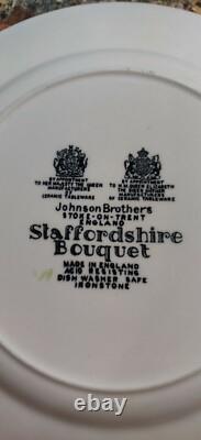 44 Pc Johnson Brothers Staffordshire Bouquet Just 6 Pieces Short Of 8 Settings