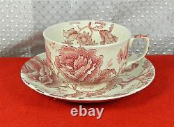 44-piece Set Of Johnson Brothers English Chippendale-red-pink Pattern China