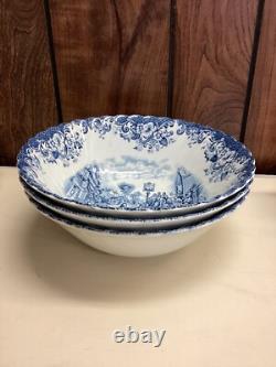 45 Pc Johnson Brothers Ltd Vintage Dish Set Coaching Scenes Blue and White