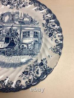 45 Pc Johnson Brothers Ltd Vintage Dish Set Coaching Scenes Blue and White
