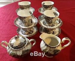 45-pc JOHNSON BROTHERS Ironstone HERITAGE HALL England 4411 Dishes service for 8