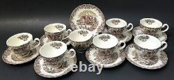 47 Pc. Johnson Brothers Heritage Hall Dinner Genuine HandEngraving Bone China Set