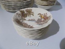 48 Pcs. Vintage 1960's Johnson Brothers The Old Mill China