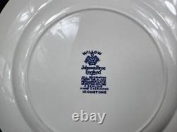 4 Gorgeous Johnson Brothers England Willow Blue Ironstone 8 7/8 Luncheon Plates
