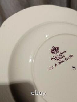 4 Johnson Bros Brothers Old Britain Castles Lavender Purple Rim Soup Bowl