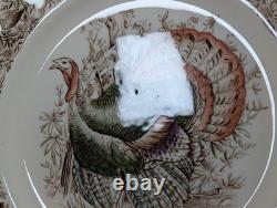 4 Johnson Bros Wild Turkeys Dinner Plate Windsor Ware 10 1/2 Standing turkey