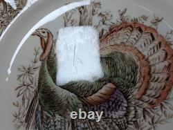 4 Johnson Bros Wild Turkeys Dinner Plate Windsor Ware 10 1/2 Standing turkey