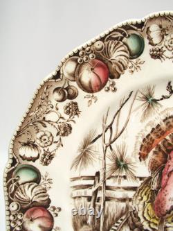 (4) Johnson Brothers His Majesty Turkey 10 5/8 Dinner Plates Excellent Cond