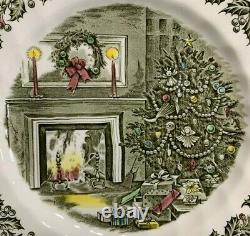 4 Johnson Brothers Merry Christmas 10 1/2 Dinner Plates England Pristine