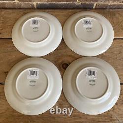 4 Johnson Brothers Old Britain Castles Pink Christmas 8 Salad Plates