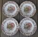 4 Johnson Brothers Windsor Ware Wild Turkeys Native American Dinner Plates