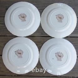 4 Johnson Brothers Windsor Ware Wild Turkeys Native American Dinner Plates