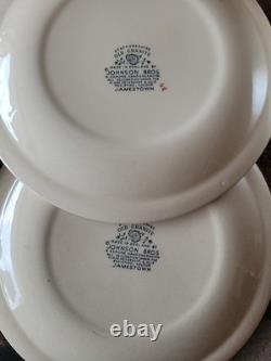4 Piece Staffordshire Old Granite Made In England By Johnson Bros Hand Engraved
