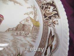 4 Vintage Johnson Bros England Turkey Barnyard King 10.75 Dinner plates