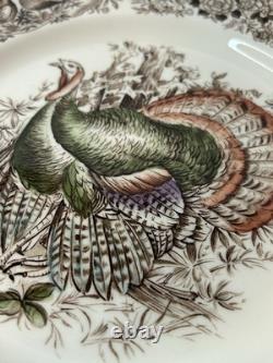 4 Vintage Johnson Bros England Wild Turkey Native American 10.75 Dinner plates
