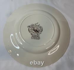 4 Vintage Johnson Bros England Wild Turkey Native American 10.75 Dinner plates