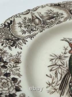 4 Vintage Johnson Bros England Wild Turkey Native American 10.75 Dinner plates
