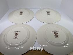 4 Vintage Johnson Brothers Barnyard King Turkey Thanksgiving Dinner Plates