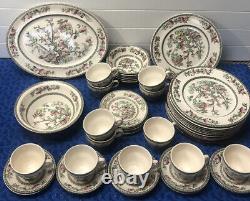 50 Piece Johnson Brothers Indian Tree China Set Made In England Excellent