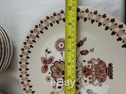 50 pcs Johnson Brothers Jamestown Brown Old Granite Staffordshire Serving for 10