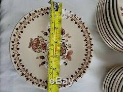 50 pcs Johnson Brothers Jamestown Brown Old Granite Staffordshire Serving for 10