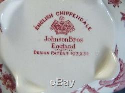 51pieces Johnson Brothers English Chippendale Pink/red China (lot)