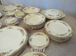 53 pcs Antique Victorian Johnson Brothers Floral Print England Dinner Ware