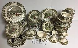 57 Piece Lot Vtg JOHNSON BROSFRIENDLY VILLAGEDinnerware School HousePERFECT