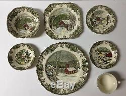 57 Piece Lot Vtg JOHNSON BROSFRIENDLY VILLAGEDinnerware School HousePERFECT