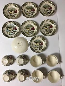 57 Piece Lot Vtg JOHNSON BROSFRIENDLY VILLAGEDinnerware School HousePERFECT