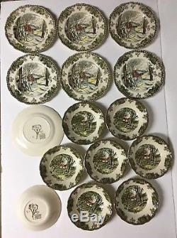 57 Piece Lot Vtg JOHNSON BROSFRIENDLY VILLAGEDinnerware School HousePERFECT