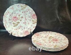 (5) 1950s Johnson Bros Rose Chintz Dinner Plates, EUC, 10 D, Charming