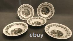 5 Johnson Bros Merry Christmas Rimmed Berry Sauce Bowls Bowl