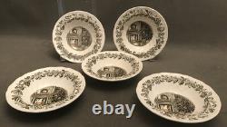 5 Johnson Bros Merry Christmas Rimmed Berry Sauce Bowls Bowl