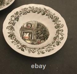 5 Johnson Bros Merry Christmas Rimmed Berry Sauce Bowls Bowl