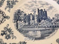 5 Johnson Brothers Blue Old Britain Castles Dinner Plates 10 Excl. Cond