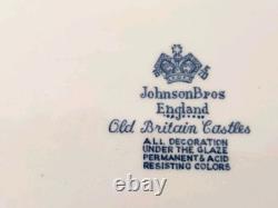 5 Johnson Brothers Blue Old Britain Castles Dinner Plates 10 Excl. Cond