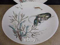 5 Johnson Brothers FISH 10.25 Oval Dinner Plates Design No 1 Lobster Shrimp